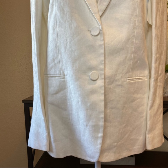 Helmut Lang Off-White Hemp and Cotton-blend Blazer - Picture 8 of 16